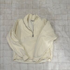 Cream Quarter-Zip Pullover